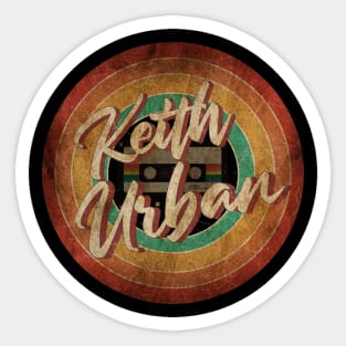 Keith Urban Vintage Circle Art Sticker